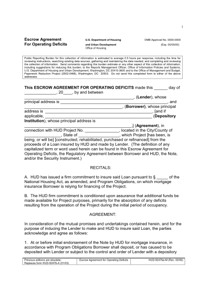 14917183-escrow-agreement-for-operating-deficits-this-escrow-hud-hud