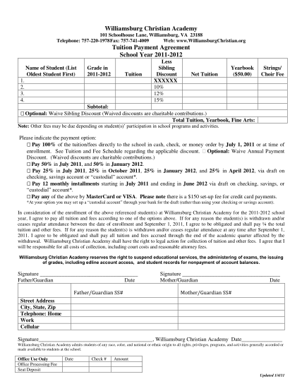 1507318-tuition-payment-agreement-2011-2012-tuition-payment-preference-form--williamsburg-christian-academy-various-fillable-forms-williamsburgchristian