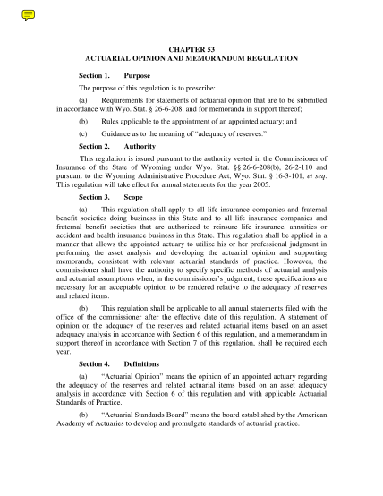 15257624-actuarial-opinion-and-memorandum-regulation-soswy-state-wy