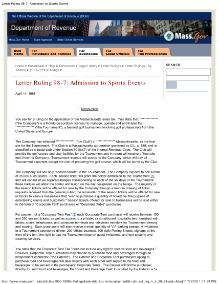 15266129-letter-ruling-98-7-admission-to-sports-events-archives-lib-state-ma