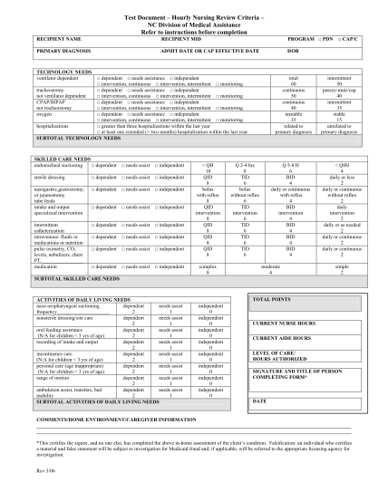15341057-fillable-test-document-hourly-nursing-review-criteria-form-ncdhhs