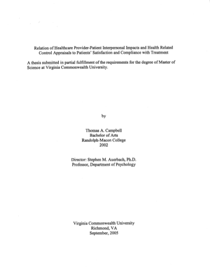 15364188-relation-of-healthcare-provider-patient-interpersonal-impacts-and-health-related-control-appraisals-to-patients-satisfaction-and-compliance-with-treatment-a-thesis-submitted-in-partial-hlfillment-of-digarchive-library-vcu
