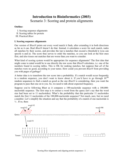 15385085-introduction-to-bioinformatics-2003-scenario-3-scoring-and-protein-vcu