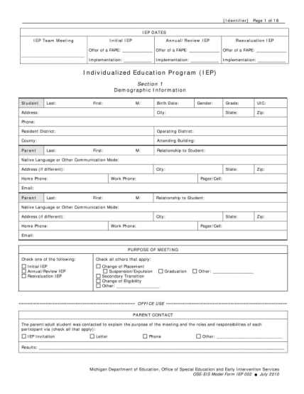 1542209-fillable-fillable-iep-form-mi-hillsdale-isd