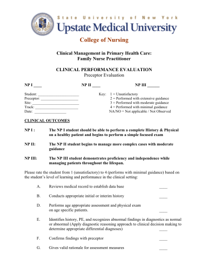 15424845-student-evaluation-form-suny-upstate-medical-university-upstate
