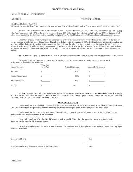 15425392-fillable-preneed-contract-addendum-md-form-dhmh-maryland
