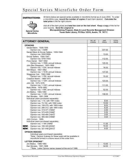 15433908-special-series-microfiche-order-form-june-2003-tsl-state-tx