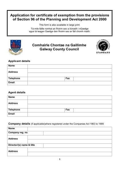 15464298-application-for-a-certificate-of-exemption-galway-county-council-galway