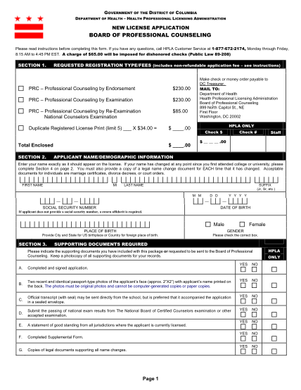 15498448-professional-counseling-application-form-department-of-health-doh-dc