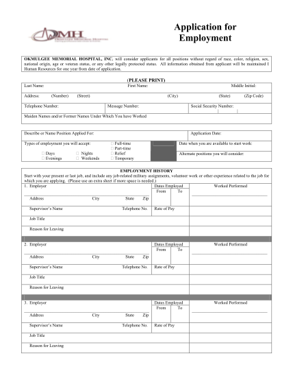 Employment Application Online Free Job Application Form Standard 