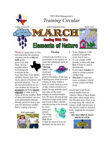 15518465-risk-management-training-circular-march-2010-texas-department-tdcj-state-tx