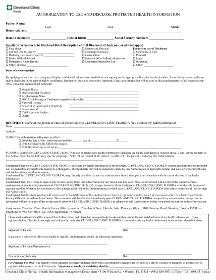15518615-fillable-cleveland-clinic-florida-authorization-to-use-and-disclose-protected-health-information-form-instructions-my-clevelandclinic