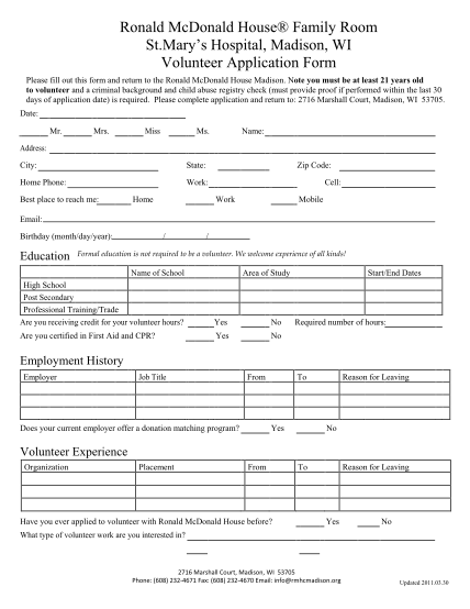 28 Mcdonalds Application Form Page 2 Free To Edit Download Print 