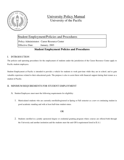 15546445-student-performance-evaluation-university-of-the-pacific-pacific