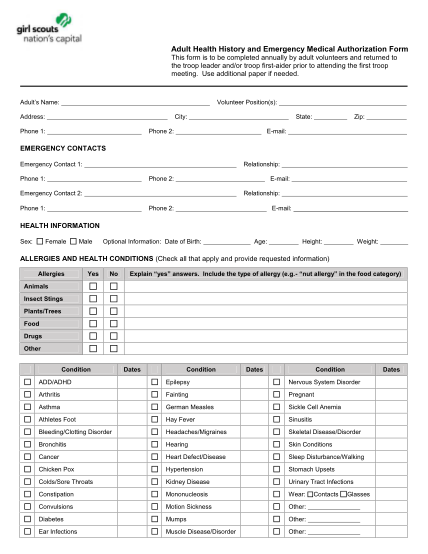 11 free patient history form template - Free to Edit, Download & Print ...