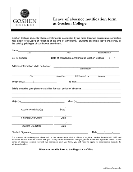 15562051-leave-of-absence-notification-form-at-goshen-college-goshen-college-students-whose-enrollment-is-interrupted-by-no-more-than-two-consecutive-semesters-may-apply-for-a-leave-of-absence-at-the-time-of-withdrawal-goshen