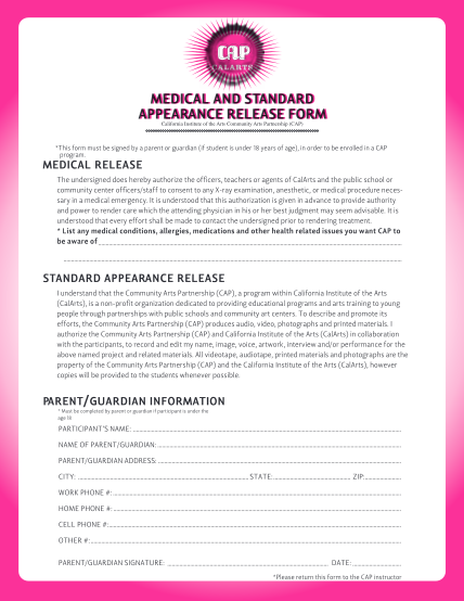 15592063-medical-and-standard-appearance-release-form-medical-calarts
