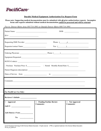 15609193-fillable-dme-authorization-form-for-pacific-care