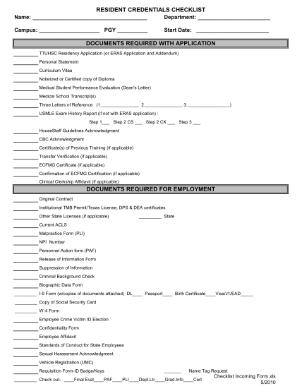 15618753-resident-credentials-checklist-documents-required-with-application-ttuhsc