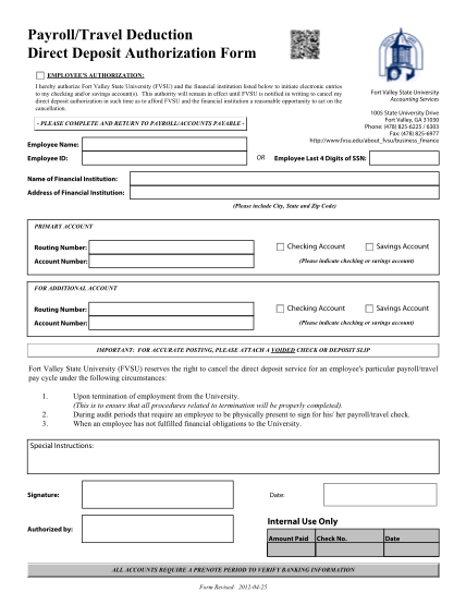 15810544-fillable-payroll-authorization-deduction-for-travel-form-fvsu