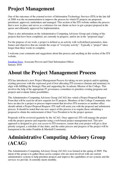 15844994-project-management-franklin-amp-marshall-college-fandm