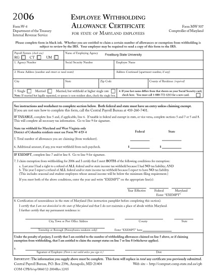 15849285-fillable-w4-and-mw-507-form-frostburg
