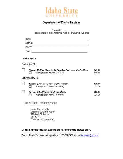 15863970-department-of-dental-hygiene-enclosed-make-check-or-money-order-payable-to-isu-dental-hygiene-name-address-phone-email-i-plan-to-attend-friday-may-18-diabetes-mellitus-strategies-for-providing-comprehensive-oral-care-isu