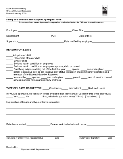 15866001-fillable-printable-word-fmla-request-forms-isu