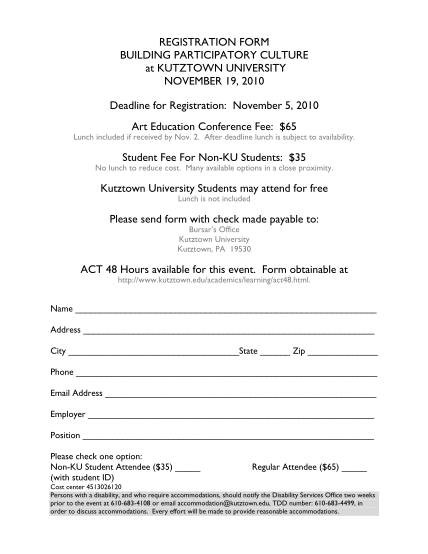 1595076-registration-form-registration-form-for-conference--kutztown-university-various-fillable-forms-kutztown