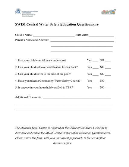 16058942-fillable-swim-central-water-safety-education-questionnaire-form-nova