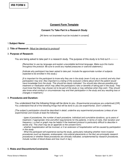 16093131-consent-form-template-irb-form-6-ponce-school-of-medicine-psm
