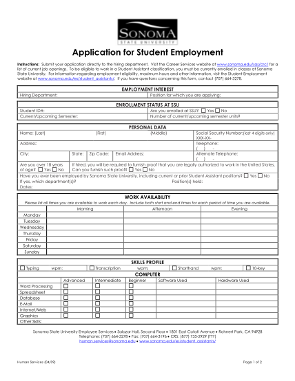 16245810-fillable-sonoma-state-university-student-employment-office-form-sonoma
