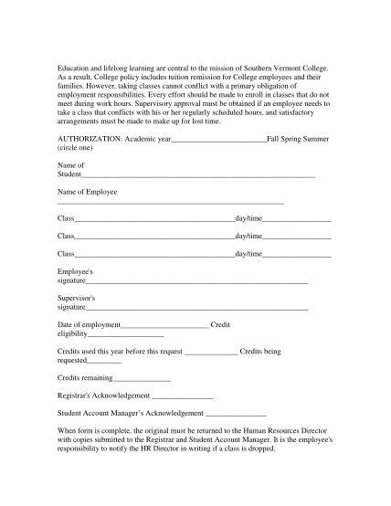 16276731-approval-form-for-tuition-remission-southern-vermont-college-svc