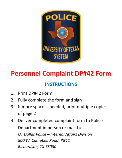 16424027-personnel-complaint-dp42-form-the-university-of-texas-at-dallas-utdallas