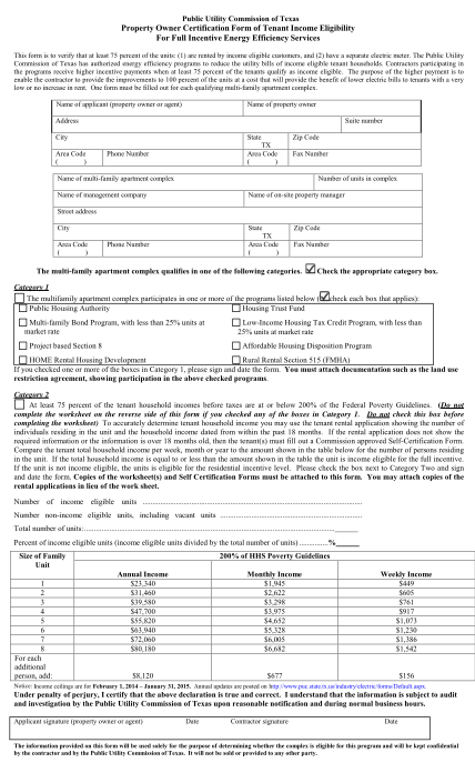 164330-fillable-fillable-tenant-income-certification-form-pennsylvania-puc-texas