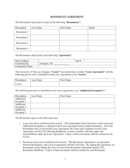 16434179-sample-roommate-agreement-the-university-of-texas-at-arlington-uta
