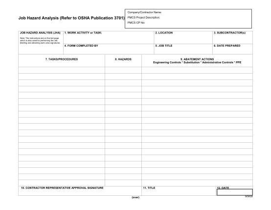 23 job hazard analysis sample page 2 - Free to Edit, Download & Print ...