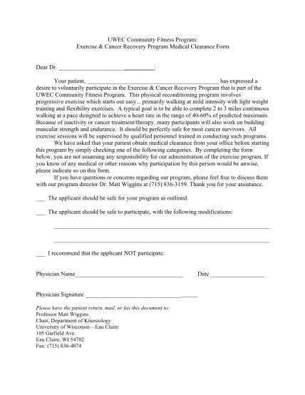 16483806-exercise-amp-cancer-recovery-program-medical-clearance-form-uwec