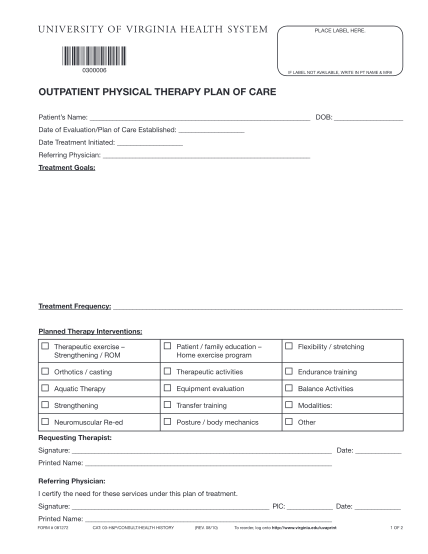 16501067-university-of-virginia-health-system-outpatient-physical-therapy-plan