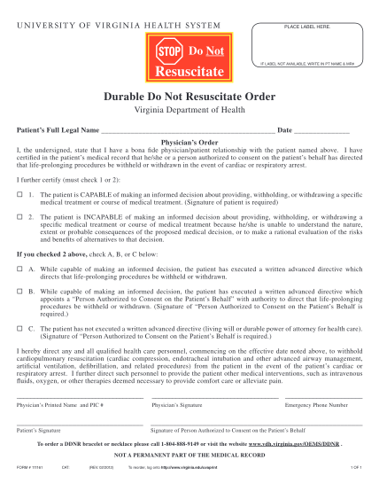 24 Do Not Resuscitate Form Free To Edit Download Print CocoDoc