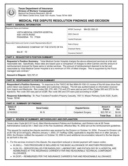 165486-m4051091-medical-fee-dispute-resolution-findings-and-decision-state-texas-tdi-texas