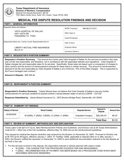 165828-m4062113-medical-fee-dispute-resolution-findings-and-decision-state-texas-tdi-texas