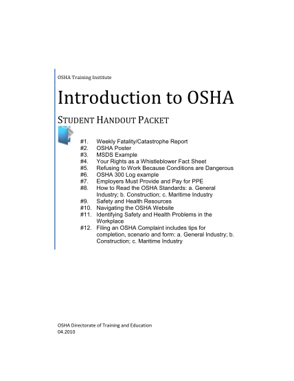 16646494-fillable-introduction-to-osha-student-handout-packet-form-csudh