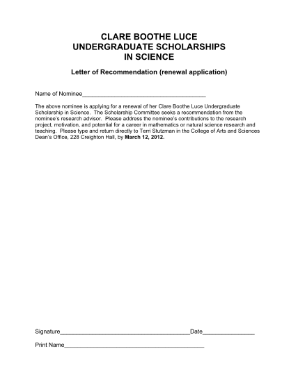 16918644-clare-boothe-luce-undergraduate-scholarships-in-science-letter-of-recommendation-renewal-application-name-of-nominee-the-above-nominee-is-applying-for-a-renewal-of-her-clare-boothe-luce-undergraduate-scholarship-in-science-creighton