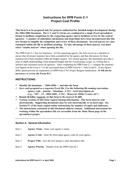 170789-formc-1instructions-instructions-for-dpb-form-c-1-project-cost-profile---virginia--state-virginia-dpb-virginia
