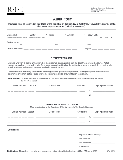 17229968-audit-form-rochester-institute-of-technology-rit