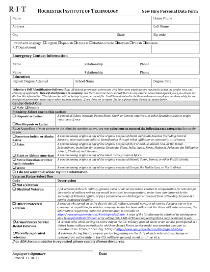17232704-new-hire-personal-data-form-rochester-institute-of-technology-rit