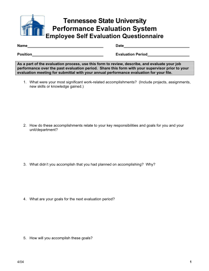 17258496-employee-self-evaluation-form-tennessee-state-university-tnstate