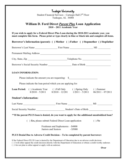 17301390-fillable-online-application-for-the-parent-plus-loan-from-tuskegee-university-form-tuskegee