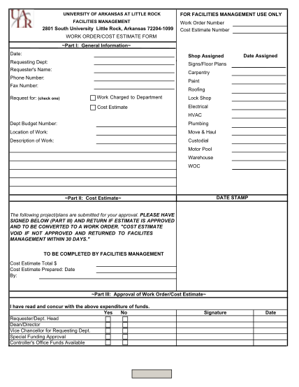 17316254-work-order-form-university-of-arkansas-at-little-rock-ualr